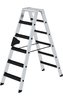 Günzburger Stufen-Stehleiter beidseitig begehbar mit clip-Step relax 42214, 2x7 Stufen