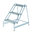 Günzburger Arbeitspodest 50054 einseitig begehbar, Stufen aus Stahl-Gitterrost, Höhe 0,72m