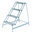 Günzburger Arbeitspodest 50055 einseitig begehbar, Stufen aus Stahl-Gitterrost, Höhe 0,97m