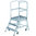 Günzburger Podestleiter 50103 einseitig begehbar, Stufen aus Aluminium, Größe 3 - Podesthöhe 0,72m