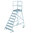 Günzburger Podestleiter 50108 einseitig begehbar, Stufen aus Aluminium, Größe 8 - Podesthöhe 1,92m