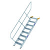 Günzburger Steigtechnik Alu- Treppe mit Alu-Stufen, Winkel 45°, Stufenbreite 600-1000mm