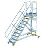 Günzburger Plattform-Treppe fahrbar, 45°, Stufenbreite 600mm, Höhe 2,08m, 10 Stufen