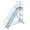 Günzburger Plattform-Treppe fahrbar, 45°, Stufenbreite 600mm, Höhe 2,70m, 13 Stufen