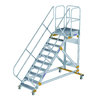 Günzburger Plattform-Treppe fahrbar, 45°, Stufenbreite 800mm, Höhe 2,08m, 10 Stufen