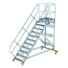 Günzburger Plattform-Treppe fahrbar, 45°, Stufenbreite 800mm, Höhe 2,29m, 11 Stufen