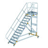 Günzburger Plattform-Treppe fahrbar, 45°, Stufenbreite 800mm, Höhe 2,70m, 13 Stufen