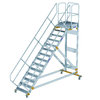 Günzburger Plattform-Treppe fahrbar, 45°, Stufenbreite 800mm, Höhe 2,91m, 14 Stufen