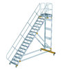 Günzburger Plattform-Treppe fahrbar, 45°, Stufenbreite 800mm, Höhe 3,75m, 18 Stufen