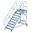 Günzburger Plattform-Treppe fahrbar, 45°, Stufenbreite 1000mm, Höhe 1,87m, 9 Stufen