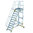 Günzburger Plattform-Treppe fahrbar, 60°, Stufenbreite 800mm, Höhe 2,66m, 11 Stufen