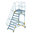 Günzburger Plattform-Treppe fahrbar, 60°, Stufenbreite 1000mm, Höhe 2,18m, 9 Stufen