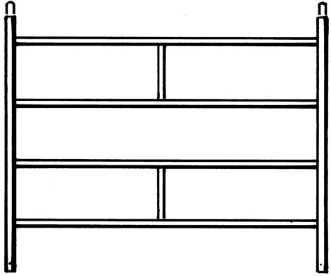 Hymer Fahrgerüst Einzelteil: Rahmenteil aus Aluminium 4 Sprossen, Breite 1,50m 607323