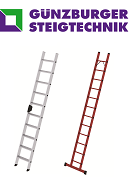 Günzburger Anlegeleitern mit Stufen und Sprossen