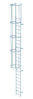 Günzburger einzügige Steigleiter DIN 18799-1: Steighöhe 6,44m, Ausführung Alu eloxiert