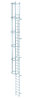 Günzburger einzügige Steigleiter DIN 18799-1: Steighöhe 8,40m, Ausführung Alu eloxiert