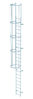 Günzburger einzügige Steigleiter DIN 18799-1: Steighöhe 6,44m, Ausführung Aluminium blank