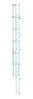 Günzburger einzügige Steigleiter DIN 18799-1: Steighöhe 9,52m, Ausführung Aluminium blank