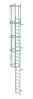 Günzburger einzügige Steigleiter DIN 18799-1: Steighöhe 6,44m, Ausführung Stahl verzinkt