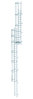 Günzburger mehrzügige Steigleiter DIN 18799-1 (PK 1), Steighöhe 12,60m, Aluminium eloxiert
