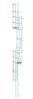 Günzburger mehrzügige Steigleiter DIN 14094-1, Steighöhe 13,16m, Aluminium blank