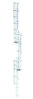 Günzburger mehrzügige Steigleiter DIN 14094-1, Steighöhe 16,80m, Aluminium blank