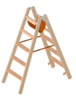 Layher Holz Stufenstehleiter 2x5 Stufen - 1,37m Malerleiter nach TRBS 2121-2