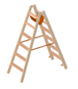 Layher Holz Stufenstehleiter 2x6 Stufen - 1,62m Malerleiter nach TRBS 2121-2