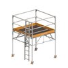 Layher Staro Rollbock inkl. Zusatzausstattung: Leiter, Geländer & Bordbretter (Standhöhe über 1,00m)
