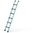 Zarges Comfortstep L Stufen-Anlegeleiter mit gepolsterter Stufen-Vorderkante, Alu, 6 Stufen 1,87m