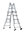 Euroline PremiumLine 3162105 Vario-Klappleiter / Teleskopleiter 4x5 Sprossen mit Rollen