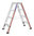 Hymer 8024 Stufen-Stehleiter beidseitig begehbar 2x4 Stufen, Höhe 0,95m