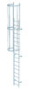 Günzburger einzügige Steigleiter DIN 14094-1: Steighöhe 4,76m, Ausführung Alu eloxiert