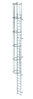 Günzburger einzügige Steigleiter DIN 14094-1: Steighöhe 8,40m, Ausführung Stahl verzinkt