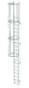Günzburger einzügige Steigleiter DIN 14094-1: Steighöhe 5,60m, Ausführung Edelstahl V2A