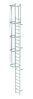 Günzburger einzügige Steigleiter DIN 14094-1: Steighöhe 6,44m, Ausführung Edelstahl V2A