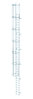 Günzburger einzügige Steigleiter DIN EN ISO 14122-4: Steighöhe 9,52m, Ausführung Aluminium blank