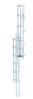 Günzburger mehrzügige Steigleiter DIN EN ISO 14122-4, Steighöhe 10,92m, Aluminium eloxiert