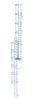 Günzburger mehrzügige Steigleiter DIN EN ISO 14122-4, Steighöhe 11,76m, Aluminium eloxiert