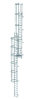 Günzburger mehrzügige Steigleiter DIN EN ISO 14122-4, Steighöhe 10,92m, Stahl verzinkt