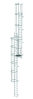 Günzburger mehrzügige Steigleiter DIN EN ISO 14122-4, Steighöhe 10,92m, Edelstahl V2A